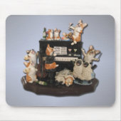 "Yappy Stunde" Corgi u. Schafe Mousepad (Vorne)