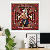 Yaqui Deer Dancer Art Poster richard legarreta (Heimbüro)