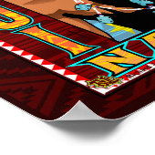 Yaqui Deer Dancer Yoeme Plakatdruck in tiefrot Poster (Ecke)