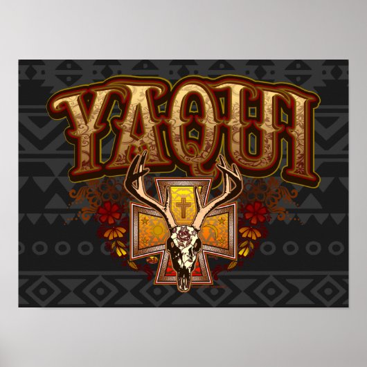 Yaqui Deer Skull Poster Kunst (Vorne)