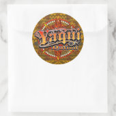 Yaqui Nation Aufkleber-Design Gold Runder Aufkleber (Tasche)