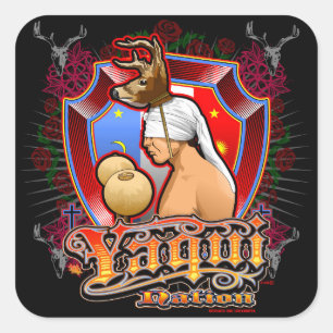 Yaqui Nations-Rotwild-Tänzeraufkleber Quadratischer Aufkleber