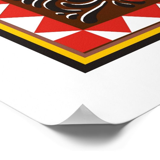 Yaqui Pescula Maskenposter Poster (Ecke)