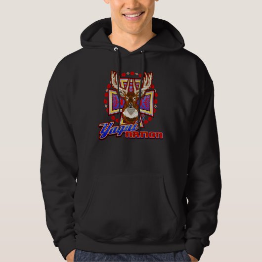 yaqui Rotwildentwurfs-Nations-Kapuzenpulli Hoodie (Vorderseite)