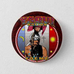 Yaqui Yoeme Deer Dancer Design Button