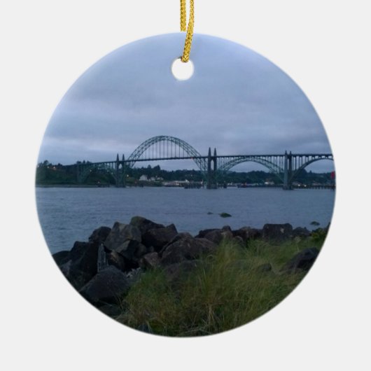 Yaquina Bay Bridge, Newport, Oregon Keramik Ornament (Vorne)