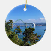Yaquina Bay Bridge, Newport, Oregon Keramik Ornament (Vorne)