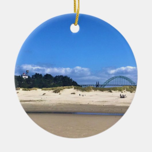 Yaquina Bay Lighthouse, Newport, Oregon Keramik Ornament (Vorne)