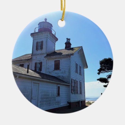 Yaquina Bay Lighthouse, Newport, Oregon Keramik Ornament (Vorne)