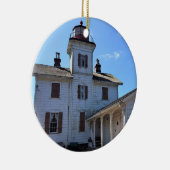 Yaquina Bay Lighthouse, Newport, Oregon Keramik Ornament (Rechts)