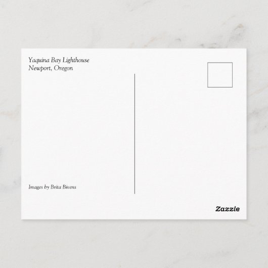 Yaquina Bay Lighthouse, Newport, Oregon Postkarte (Rückseite)