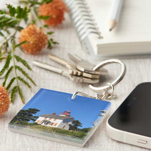 Yaquina Bay Lighthouse, Newport, Oregon Schlüsselanhänger (Vorderseite rechts)