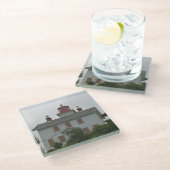 Yaquina Bay Lighthouse, OR Glasuntersetzer (Schrägansicht)