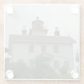 Yaquina Bay Lighthouse, OR Glasuntersetzer (Rückseite)