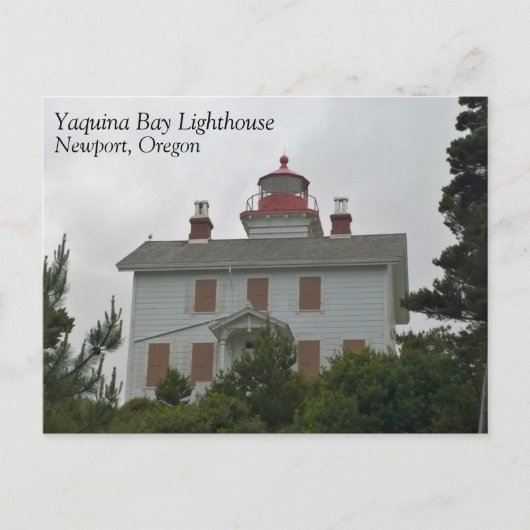 Yaquina Bay Lighthouse, OR Postkarte (Vorderseite)