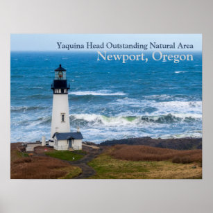 Yaquina Head Hervorragendes Leuchtturm im Naturgeb Poster