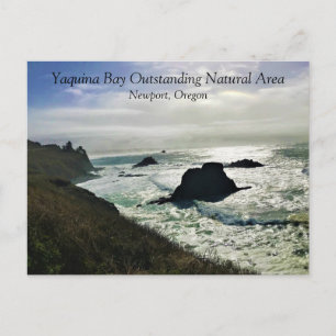 Yaquina Head Hervorragendes Naturgebiet, Oregon Po Postkarte