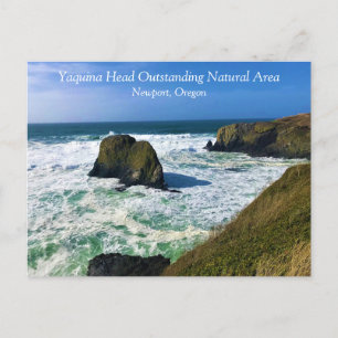 Yaquina Head Hervorragendes Naturgebiet, Oregon Po Postkarte