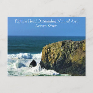 Yaquina Head Hervorragendes Naturgebiet, Oregon Po Postkarte