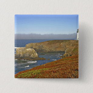 Yaquina Head Leuchtturm bei Newport Oregon Button