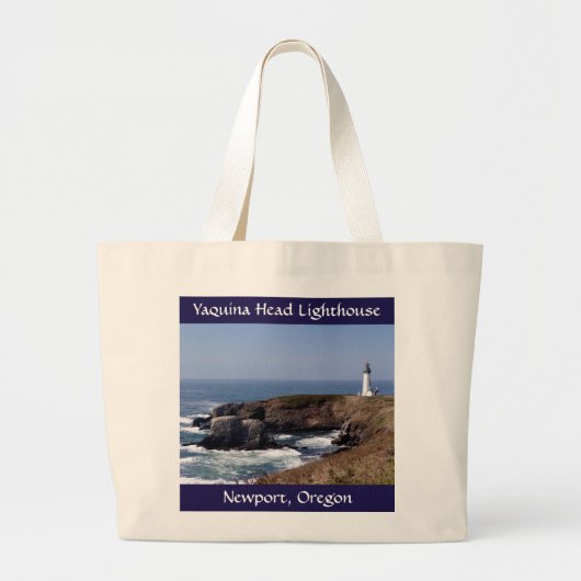 Yaquina Head Leuchtturm Jumbo Leinwand Tote Bag Jumbo Stoffbeutel (Vorne)