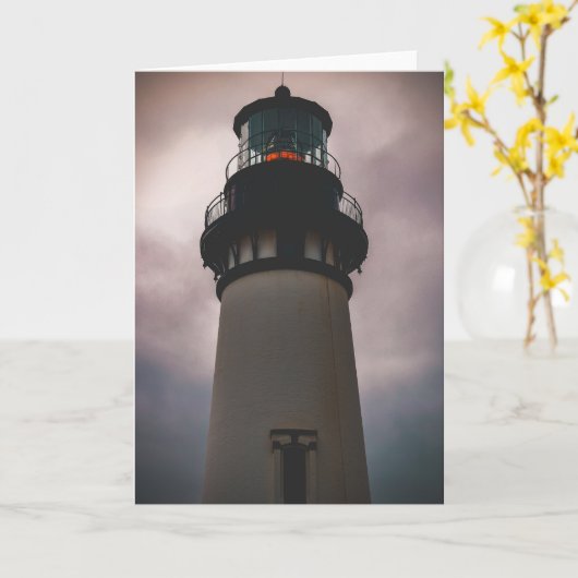 Yaquina Head Lighthouse Card Karte (Gelbe Blume)