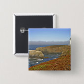 Yaquina Head Lighthouse in Newport Oregon Button (Vorne & Hinten)