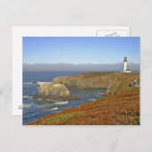 Yaquina Head Lighthouse in Newport Oregon Postkarte (Vorne/Hinten)