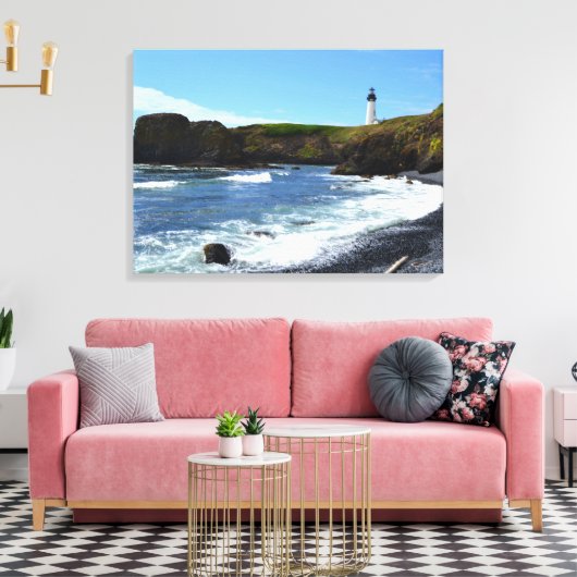 Yaquina Head Lighthouse Leinwanddruck (Insitu (Wohnzimmer))
