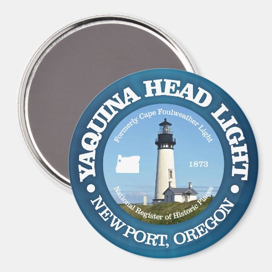 Yaquina Head Lighthouse Magnet (Vorderseite/Rückseite)