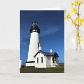 Yaquina Head Lighthouse, Newport, Oregon Karte (Gelbe Blume)