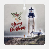 Yaquina Head Lighthouse Newport Oregon Weihnachten Ornament Aus Metall (Vorderseite)