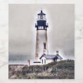 Yaquina Head Lighthouse Newport, Oregon Weinetikett (Einzelnes Label)