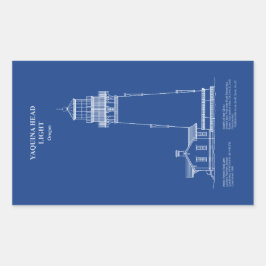 Yaquina Head Lighthouse - Oregon - AD Rechteckiger Aufkleber