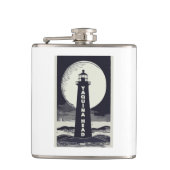 Yaquina Head Lighthouse Oregon Moon Flachmann (Vorderseite)