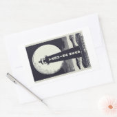 Yaquina Head Lighthouse Oregon Moon Rechteckiger Aufkleber (Umschlag)