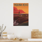 Yaquina Head Lighthouse, Oregon - Reiseplakat Poster (Küche)