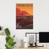 Yaquina Head Lighthouse, Oregon - Reiseplakat Poster (Heimbüro)