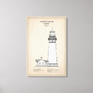 Yaquina Head Lighthouse - Oregon - SBD Leinwanddruck