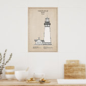Yaquina Head Lighthouse - Oregon - SBD Poster (Küche)