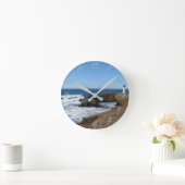 Yaquina Head Lighthouse Runde Wanduhr (Zuhause)