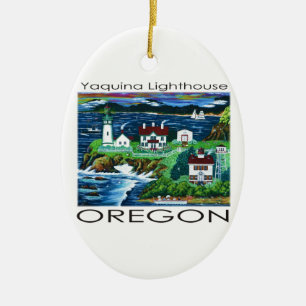 Yaquina Leuchtturm ~ Oregon Keramikornament