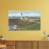 Yaquina Light House auf Yaquina Head Leinwanddruck (Insitu (Wohnzimmer))
