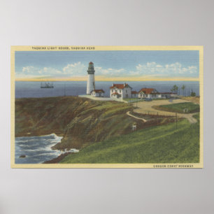 Yaquina Light House auf Yaquina Head Poster
