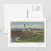 Yaquina Light House auf Yaquina Head Postkarte (Vorne/Hinten)