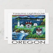 Yaquina Lighthouse ~ Oregon Postkarte (Vorne/Hinten)