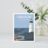 Yaquina Lighthouse Oregon USA Travel Place Postkarte (Stehend Vorderseite)