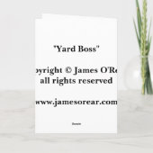 Yard-Chef-Gruß-Karte Karte (Rückseite)