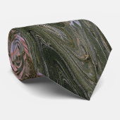 Yard Hund 3 Pink Green Fluid Abstrakte Krawatte (Gerollt)