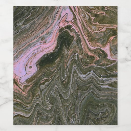 Yard Hund 3 Rosa Abstrakte Weinflasche Weinetikett (Einzelnes Label)